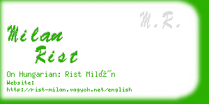 milan rist business card